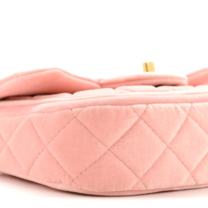 Chanel Velvet Quilted Mini Flap Pink 9 of 12