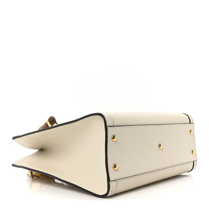 Gucci Wonka Grain Calfskin Small Diana Tote Bag Mystic White Cuir 4 of 10