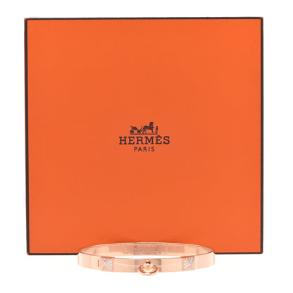 Hermes 18K Rose Gold Diamond PM Collier De Chien Bracelet SH 5 of 5