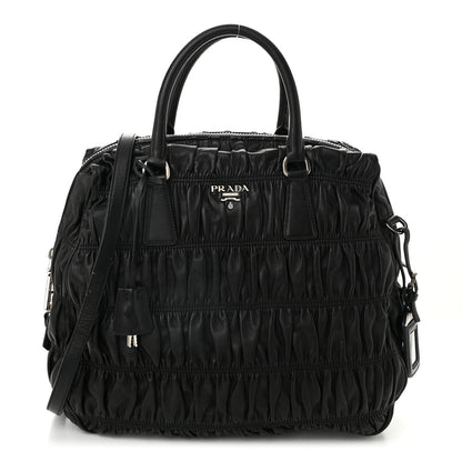 Prada Nappa Gaufre Double Zip Tote Black 1 of 13