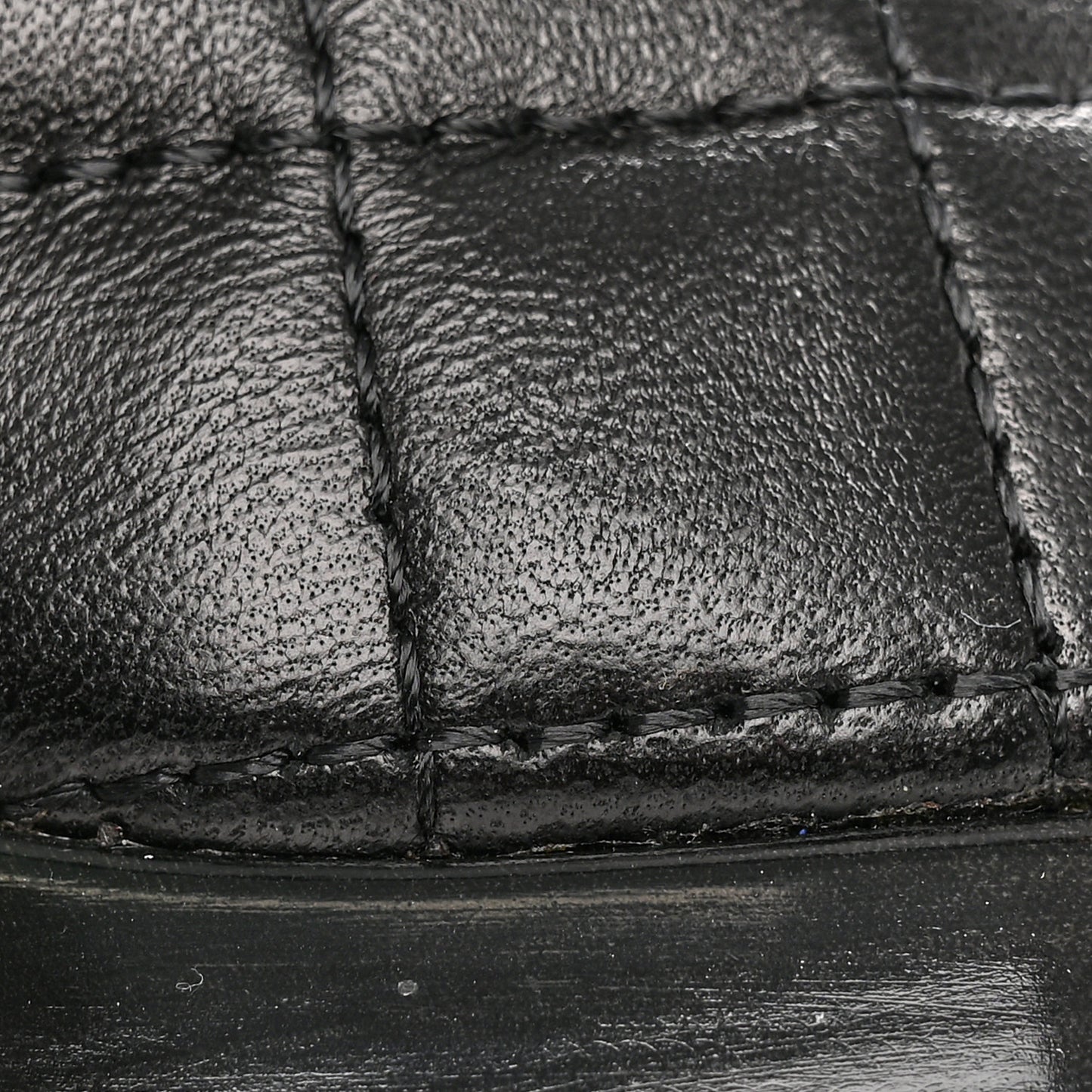 Lambskin Quilted CC Turn Lock Clogs 39.5 Black