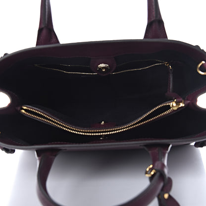 Burberry Grainy Calfskin House Check Medium Banner Tote Elderberry 5 of 13