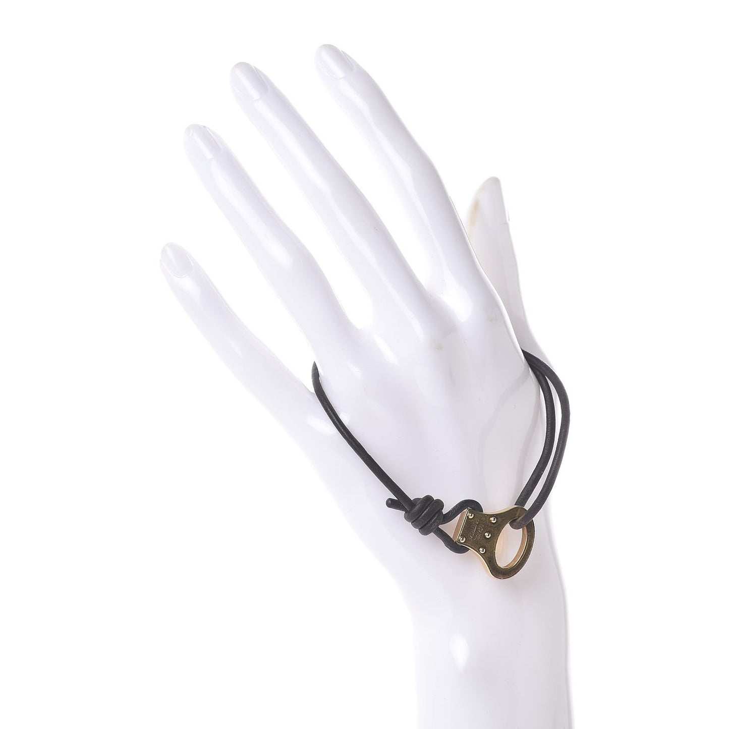 Calfskin Mens Bra Rubbed Archive Slide Bracelet Ebene