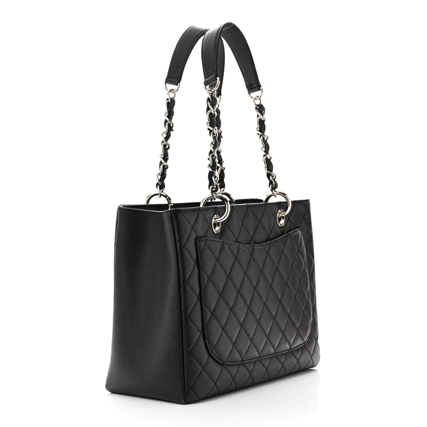 Caviar Quilted Grand Shopping Tote GST Black