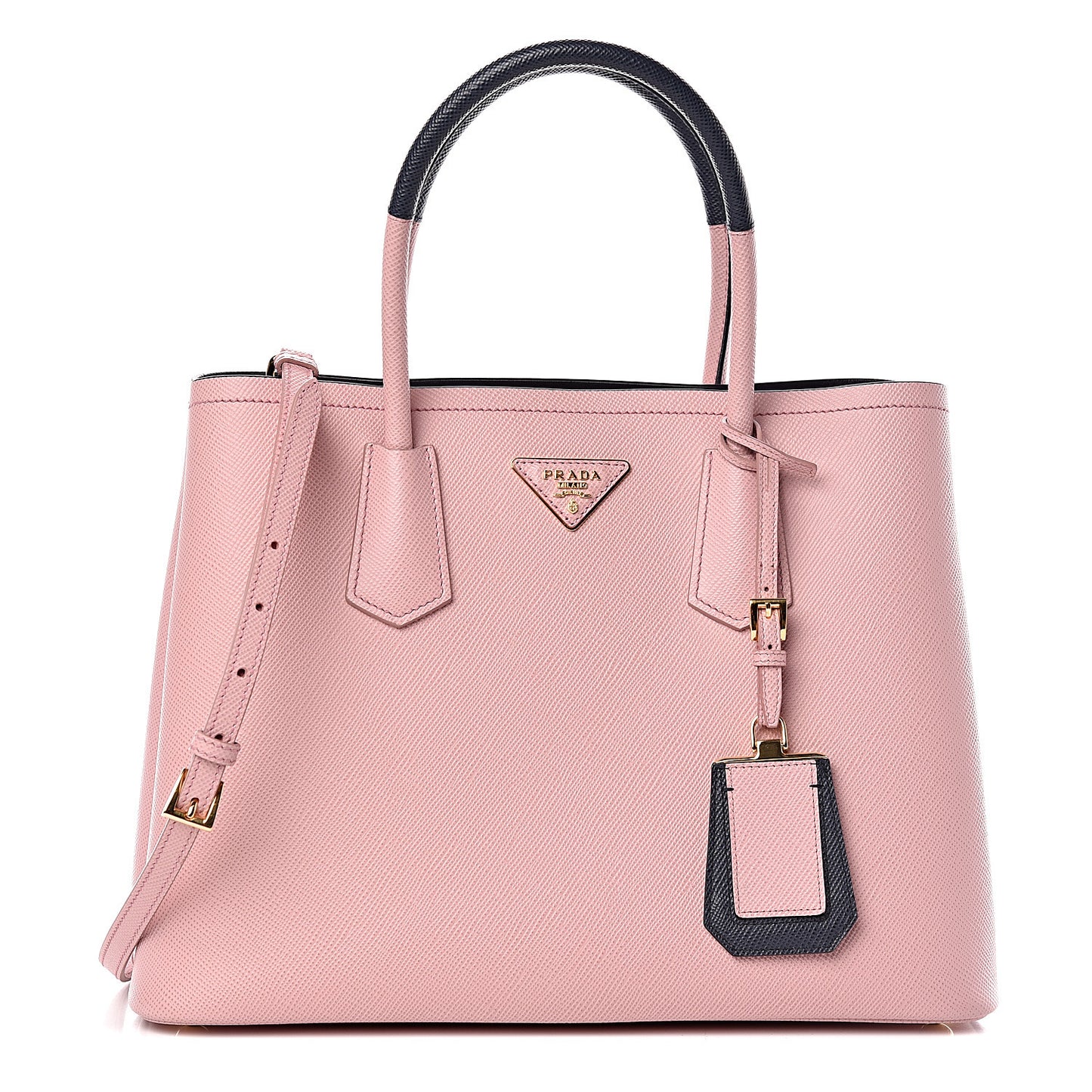 Saffiano Cuir Medium Bi-Color Double Bag Pesco Baltic