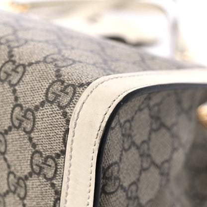 Gucci GG Supreme Monogram Medium Padlock Tote White 11 of 17