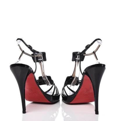 Christian Louboutin Patent Penelope Ankle Strap Sandal 40 Black 11 of 13