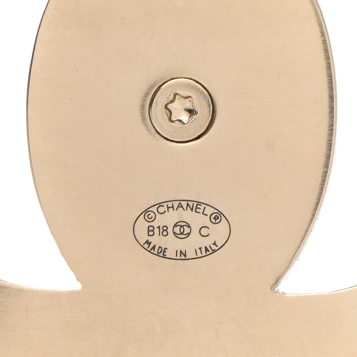 CC Turnlock Brooch Gold