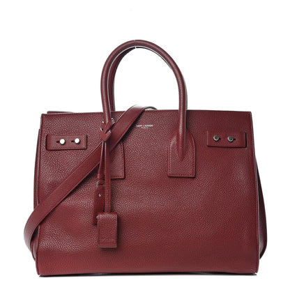 Saint Laurent Grained Calfskin Small Supple Sac De Jour Dark Pallisandre 1 of 18