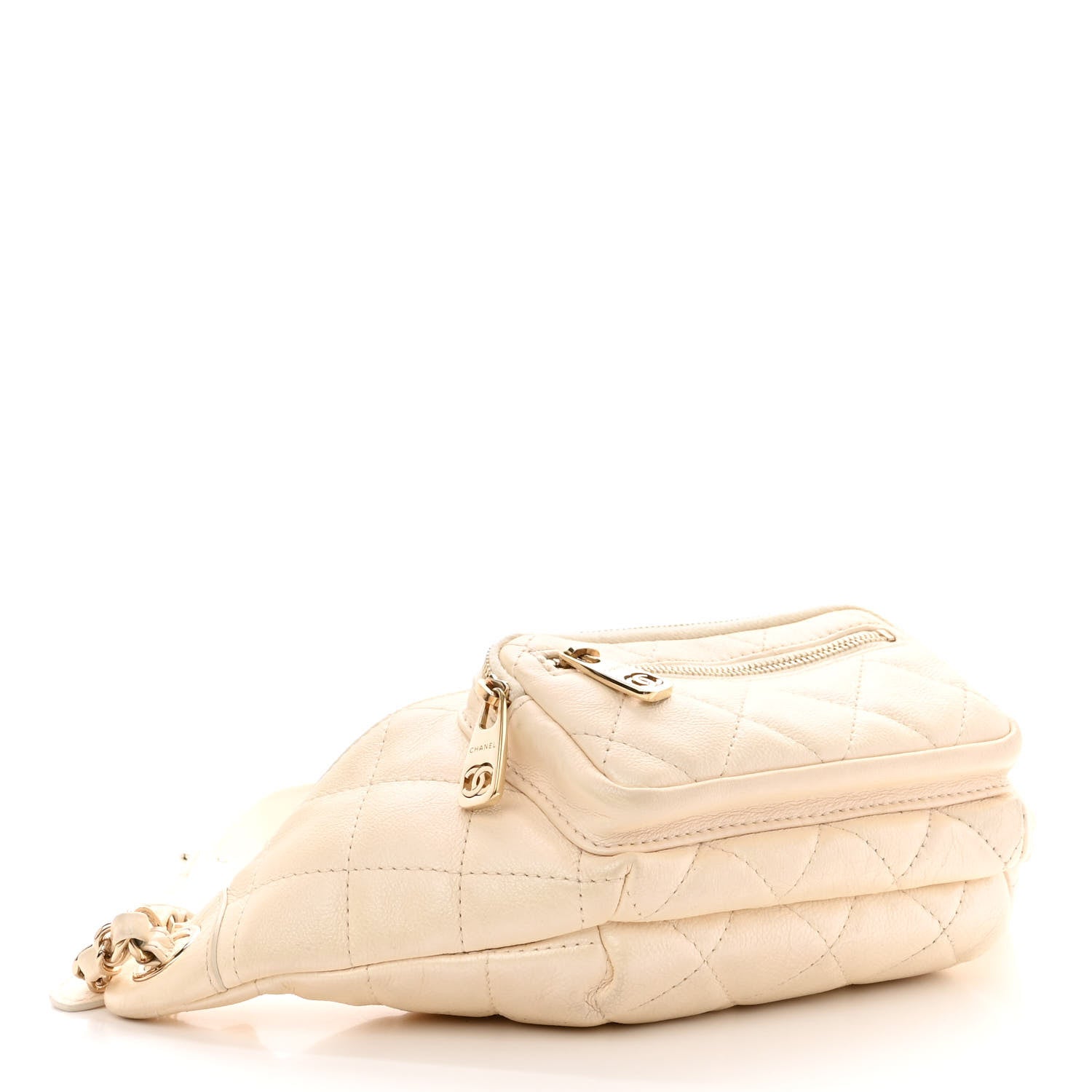 Chanel Calfskin Quilted All About Waist Belt Bag White 4 of 13