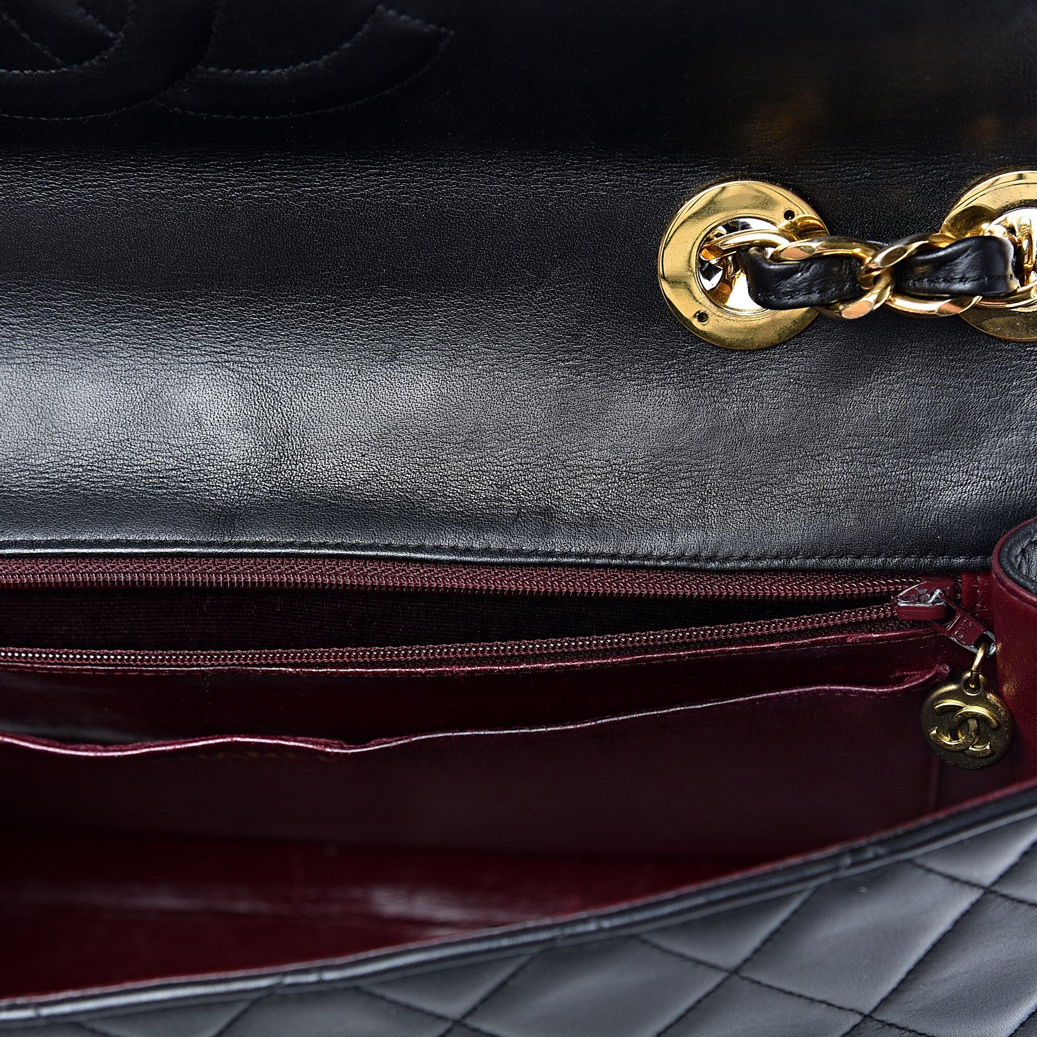 Chanel Lambskin Quilted XL Jumbo Single Flap Black 12 of 19