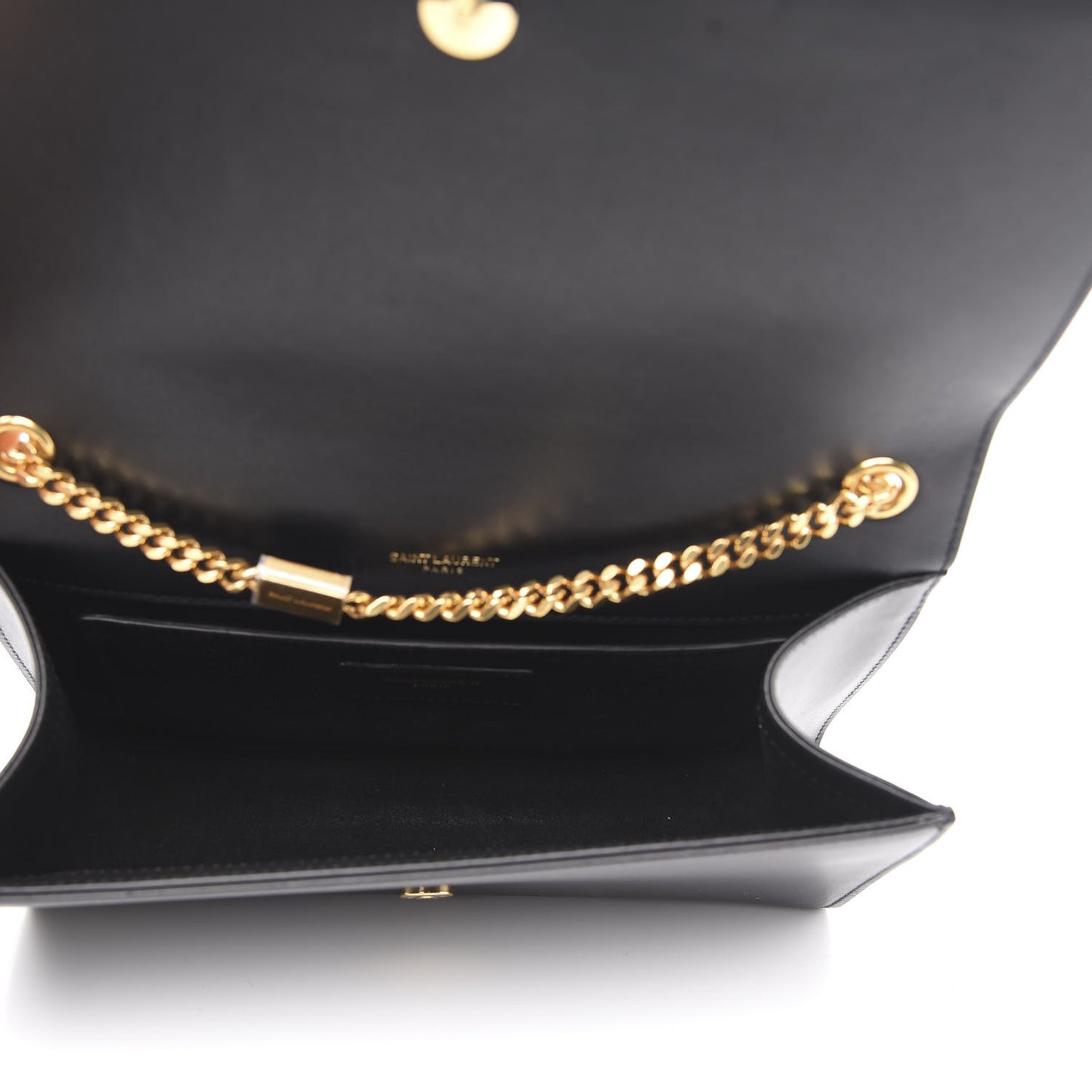 Smooth Calfskin Medium Classic Monogram Kate Tassel Satchel Black