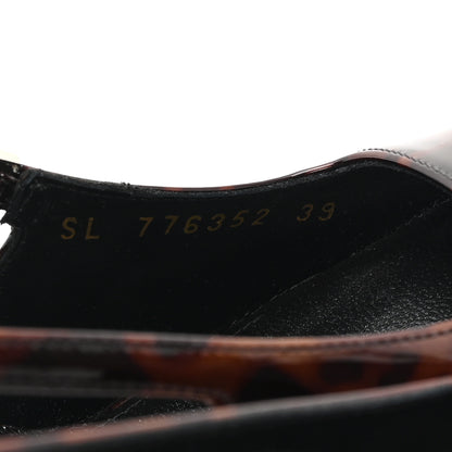 Saint Laurent Vernice Grupy Leopard Print Blake 110 Slingback Pumps 39 Manto Natural Black 9 of 10