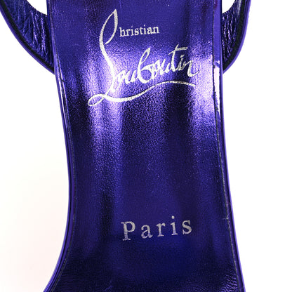 Christian Louboutin Metallic Patent Crystal Goldie Joli 100 Sandals 39.5 Elektra 8 of 10