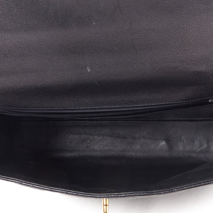 Chanel Caviar Quilted Jumbo Kelly Flap Black 6 of 9