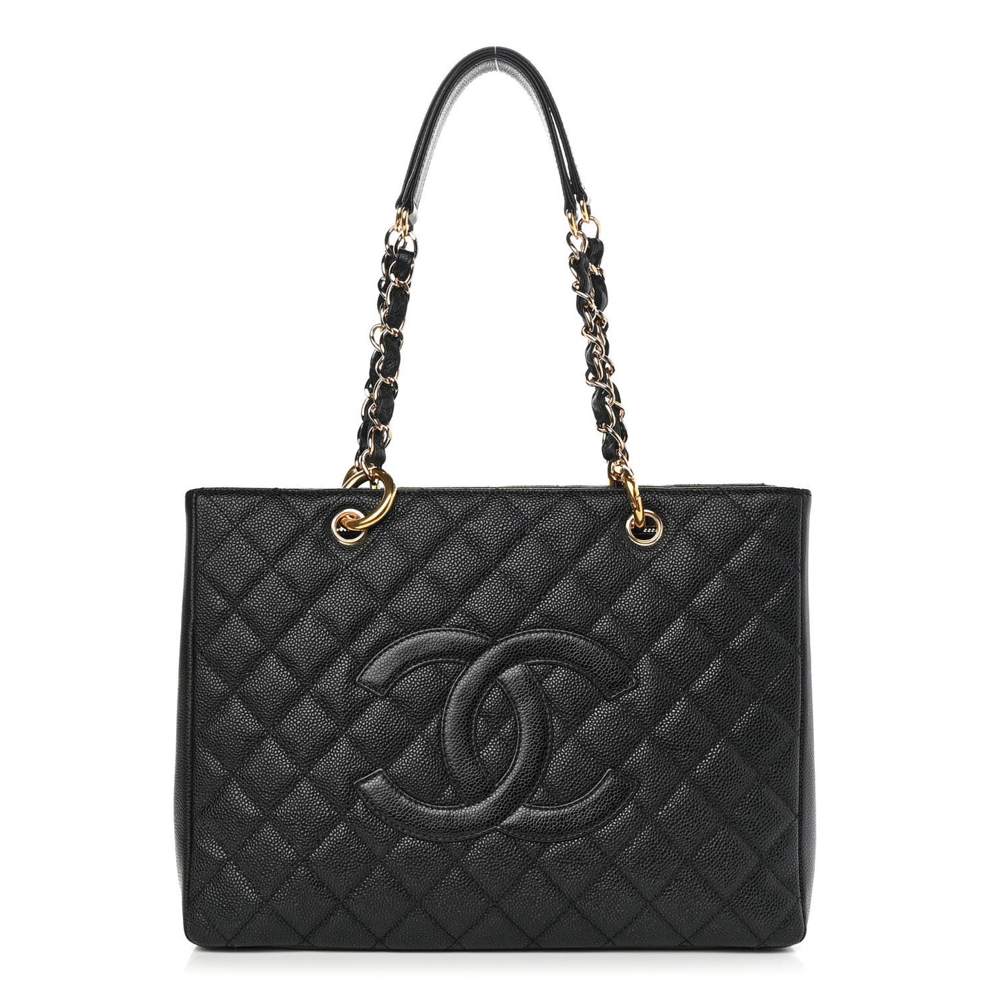 Caviar Quilted Grand Shopping Tote GST Black