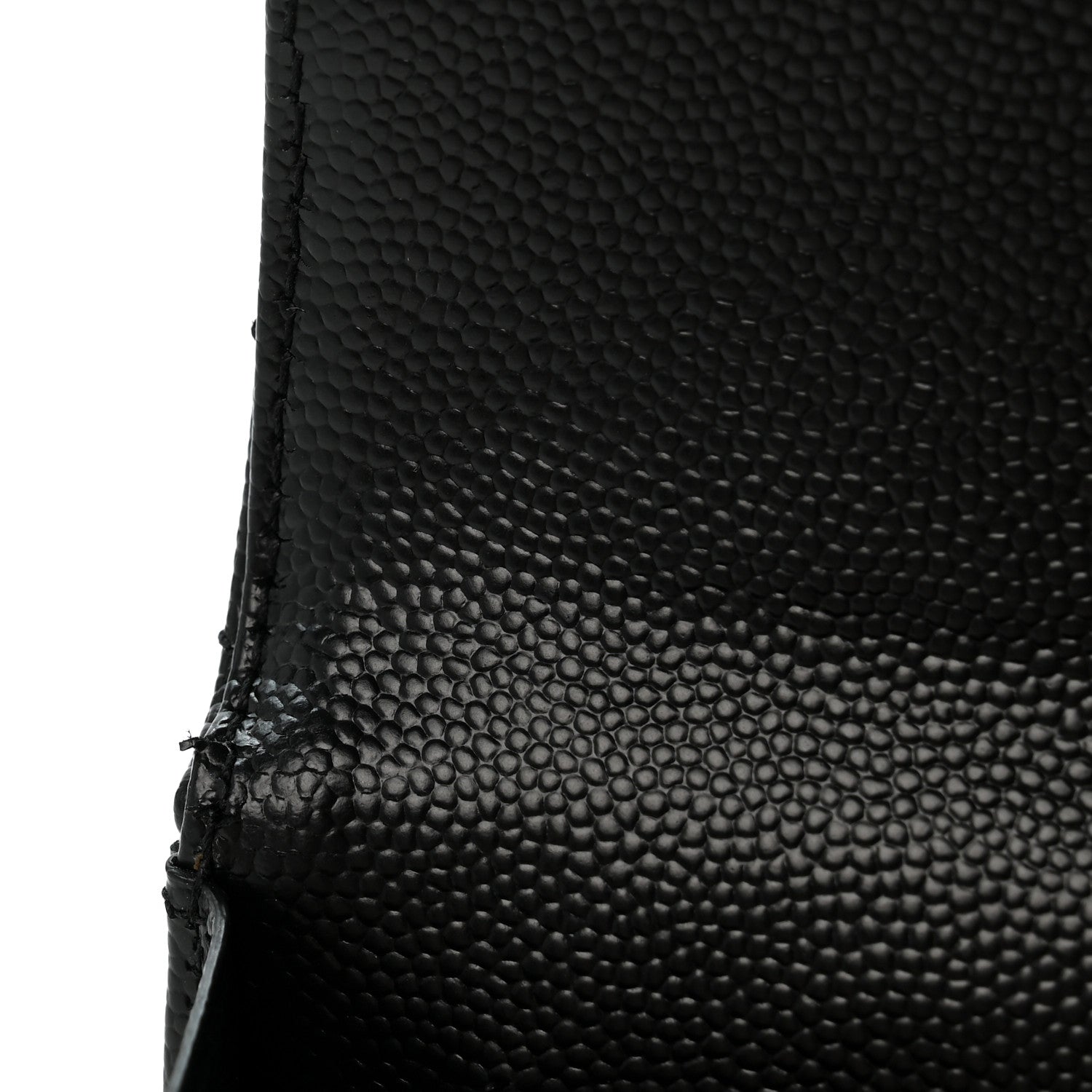 Saint Laurent Grain De Poudre Matelasse Chevron Small Monogram Envelope Wallet Black 9 of 10