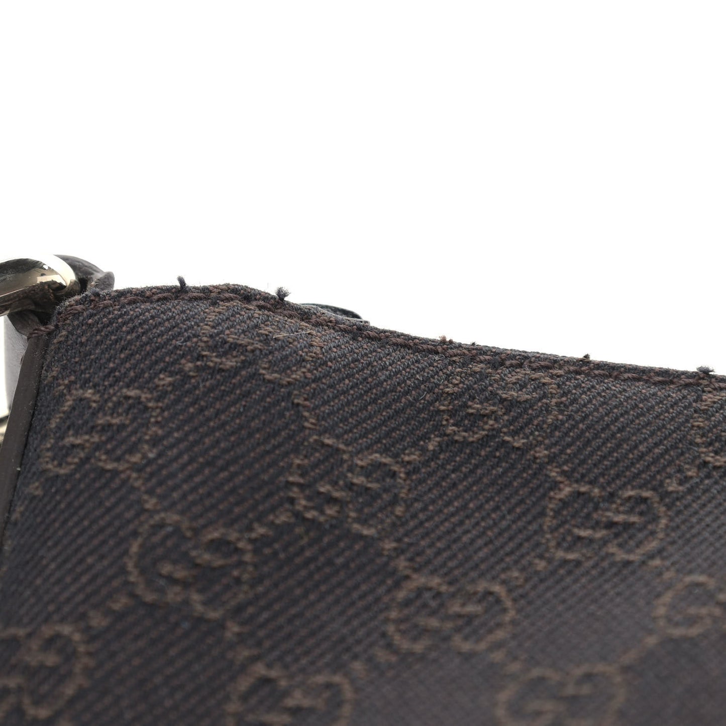 Denim Monogram Messenger Bag Dark Brown