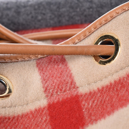 Burberry Wool Mega Check Large Rucksack Backpack Grey 9 of 9