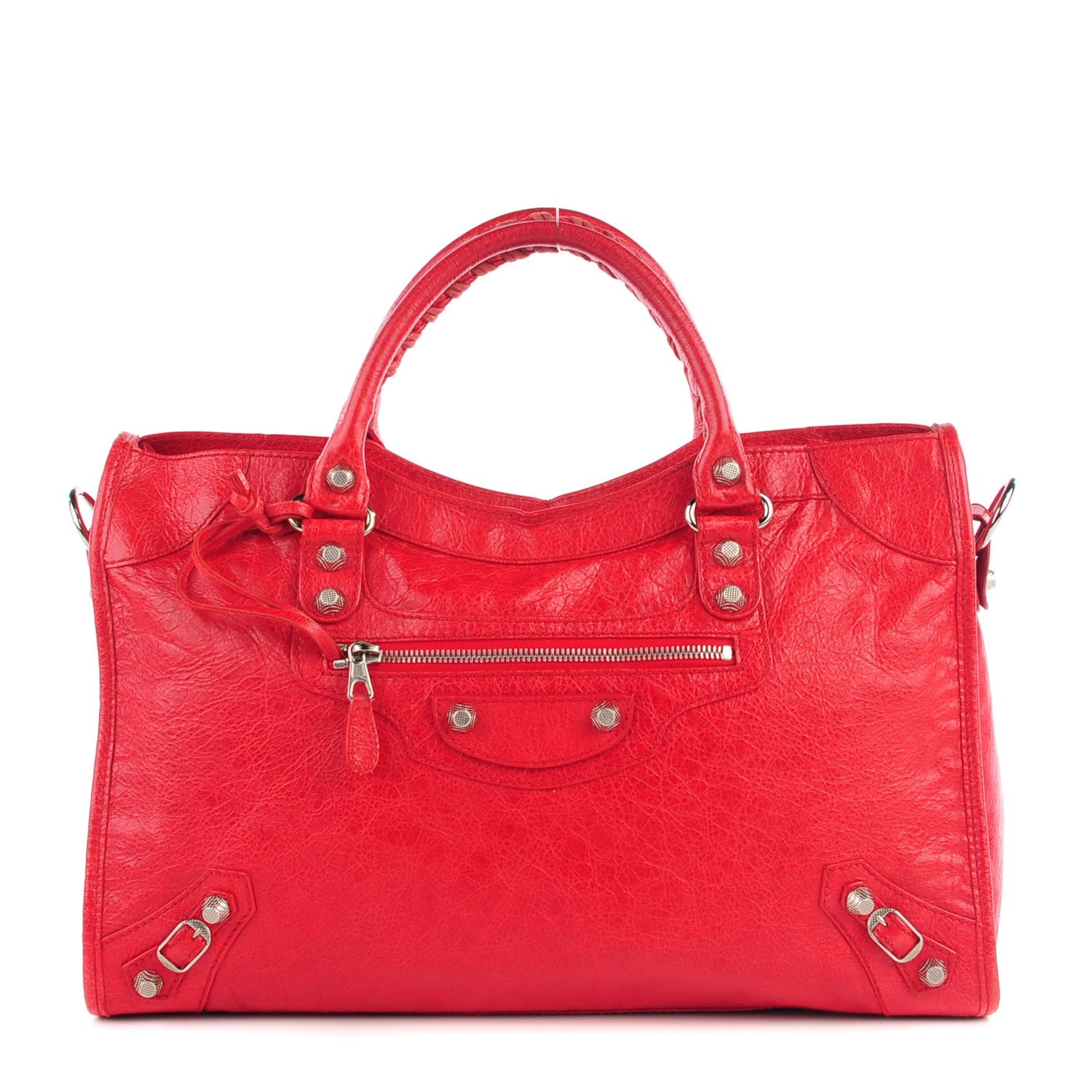 Balenciaga Agneau Giant 12 Silver Hardware City Coquelicot 1 of 13