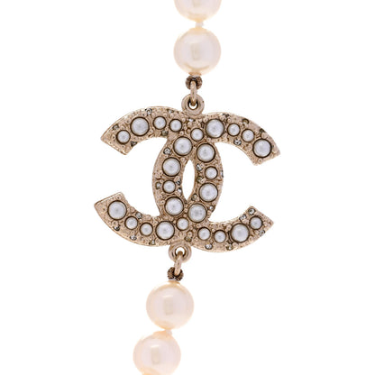 Chanel Pearl CC 100th Anniversary Necklace Light Gold 4 of 6
