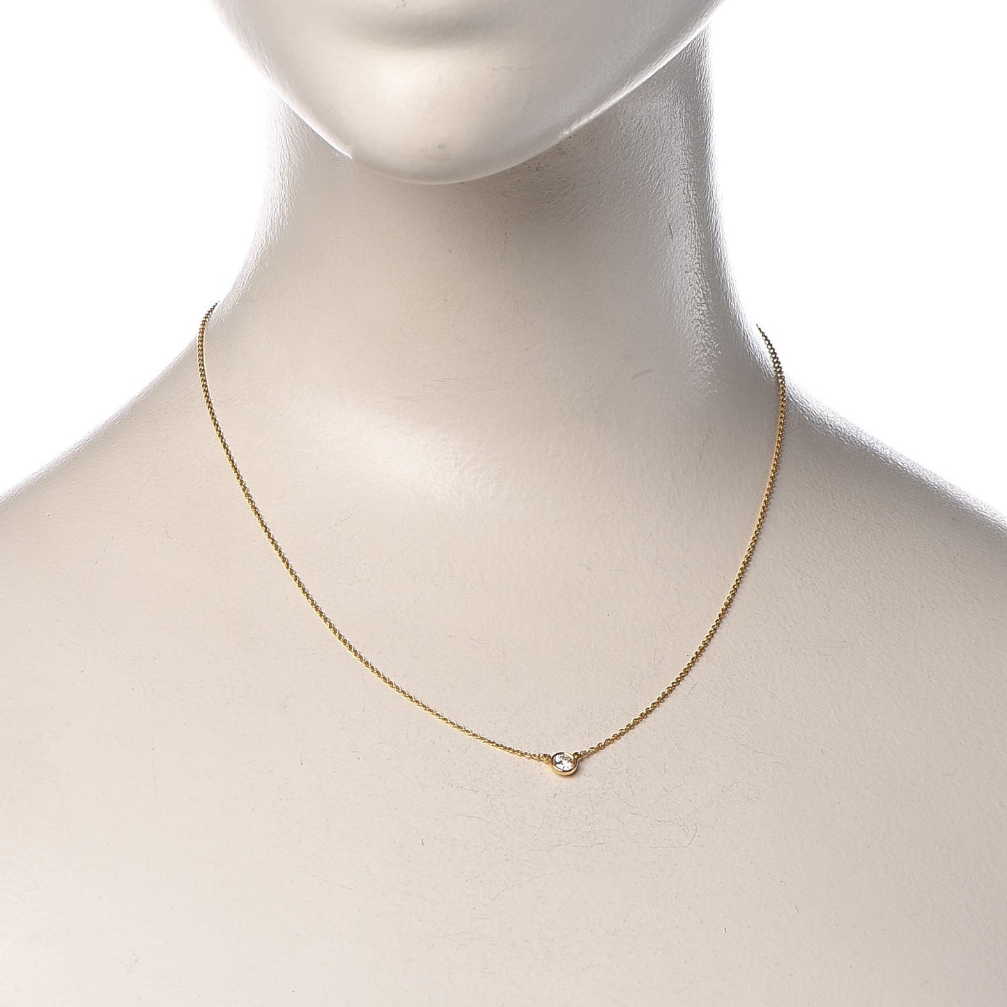 18K Yellow Gold Diamond .19ct Elsa Peretti Diamonds by the Yard Pendant Necklace