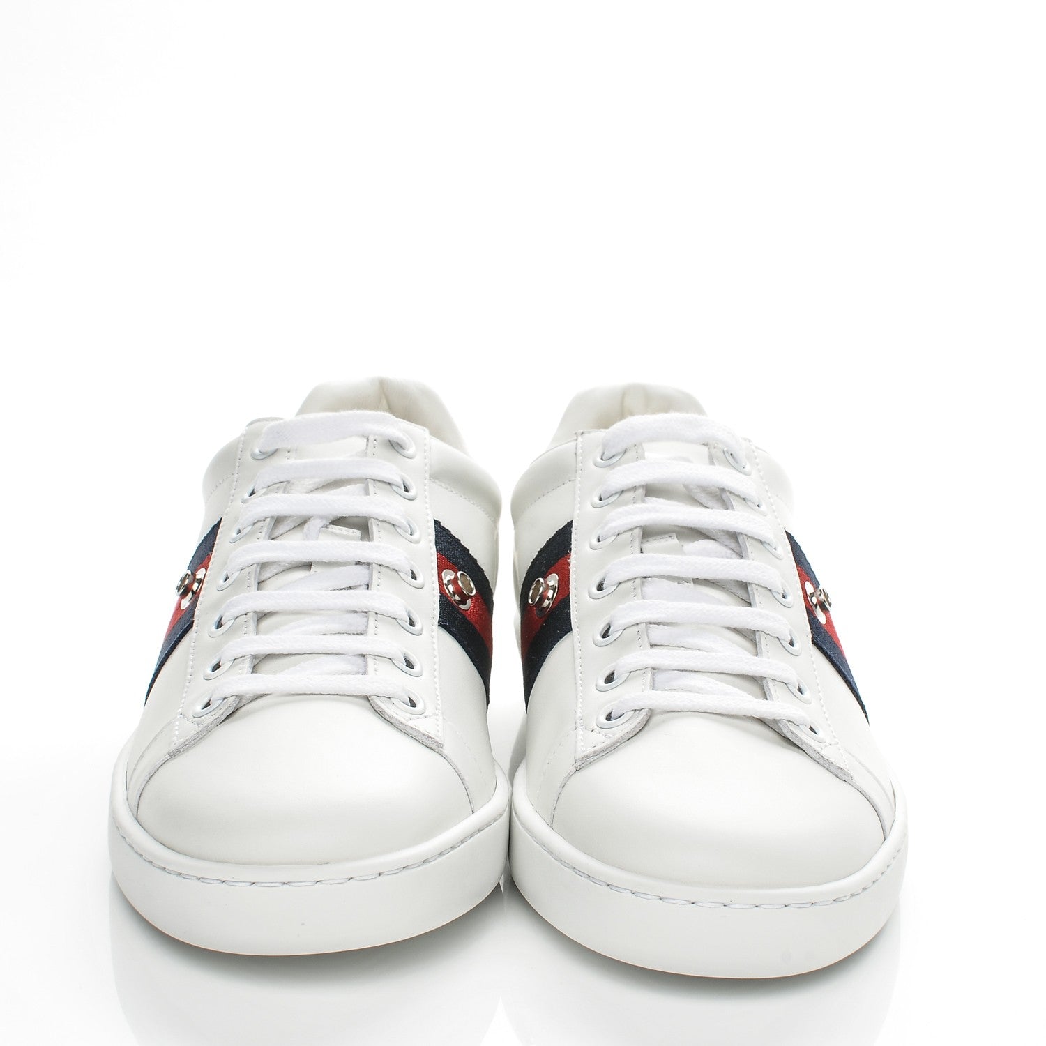 Gucci Calfskin Ayers Blind For Love Embroidered Womens Ace Sneakers 36.5 White 3 of 11