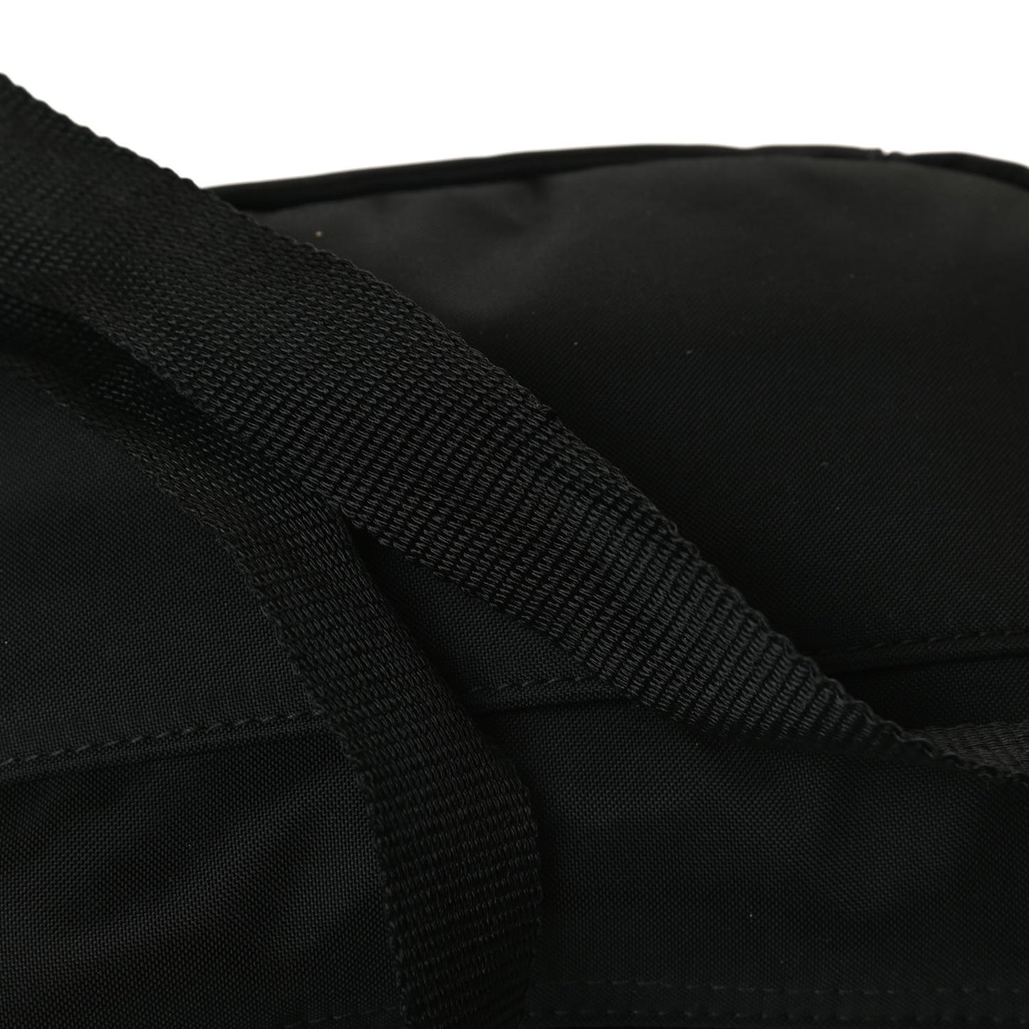 Recycled Sport Nylon Logo Embroidered Wheel Sling Bag Black White