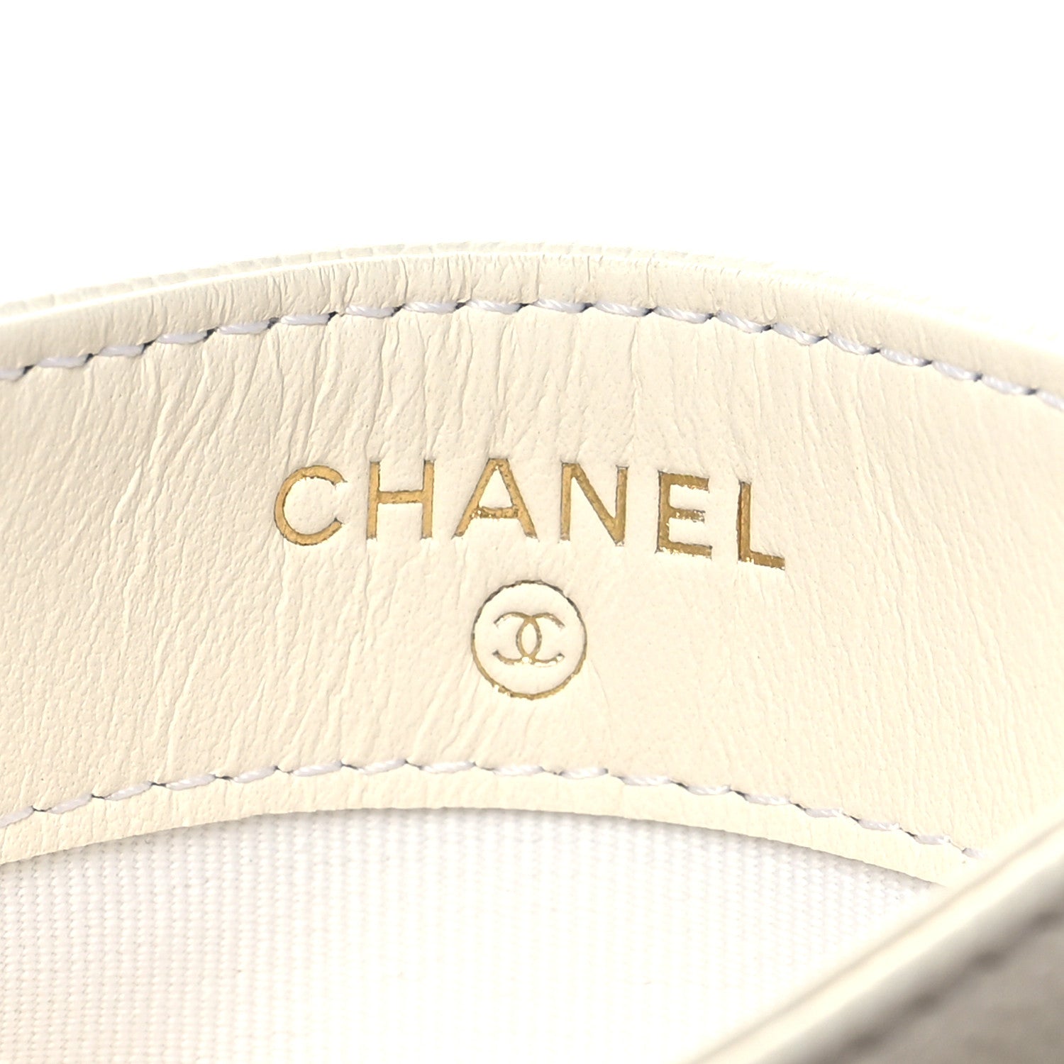 Chanel Caviar Quilted Card Holder White 6 of 10