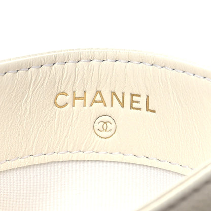 Chanel Caviar Quilted Card Holder White 6 of 10