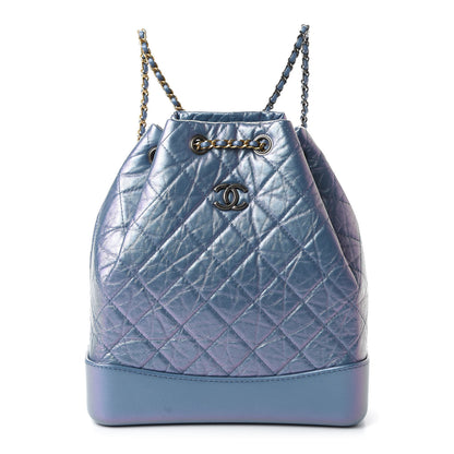 Chanel Iridescent Lambskin Calfskin Quilted Gabrielle Backpack Light Purple 1 of 9
