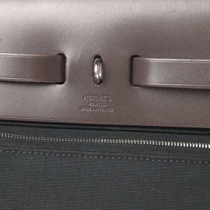 Hermes Toile Vache Hunter Herbag Zip 31 PM Black Ebene 7 of 13