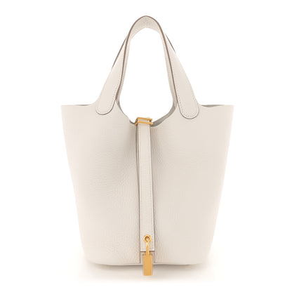 Hermes Taurillon Clemence Picotin Lock 18 PM Gris Perle 1 of 11