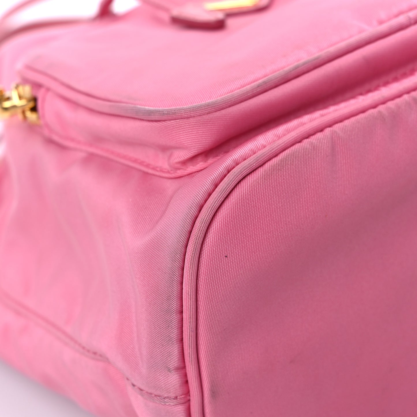 Re-Nylon Saffiano Duet Bucket Crossbody Bag Begonia