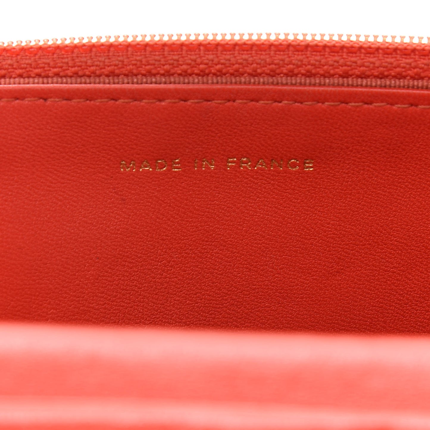Lambskin Quilted Wallet On Chain WOC Red
