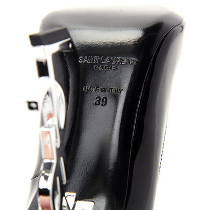 Saint Laurent Patent Opyum 110 Pumps 39 Black Silver 9 of 11