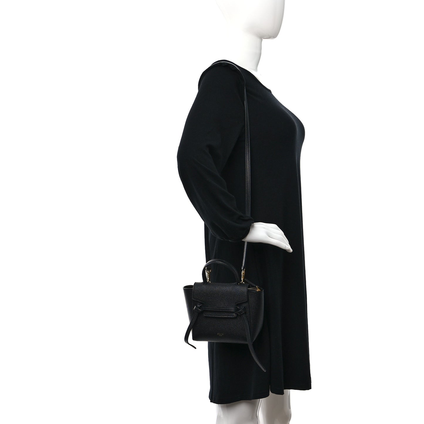 Grained Calfskin Pico Belt Bag Black