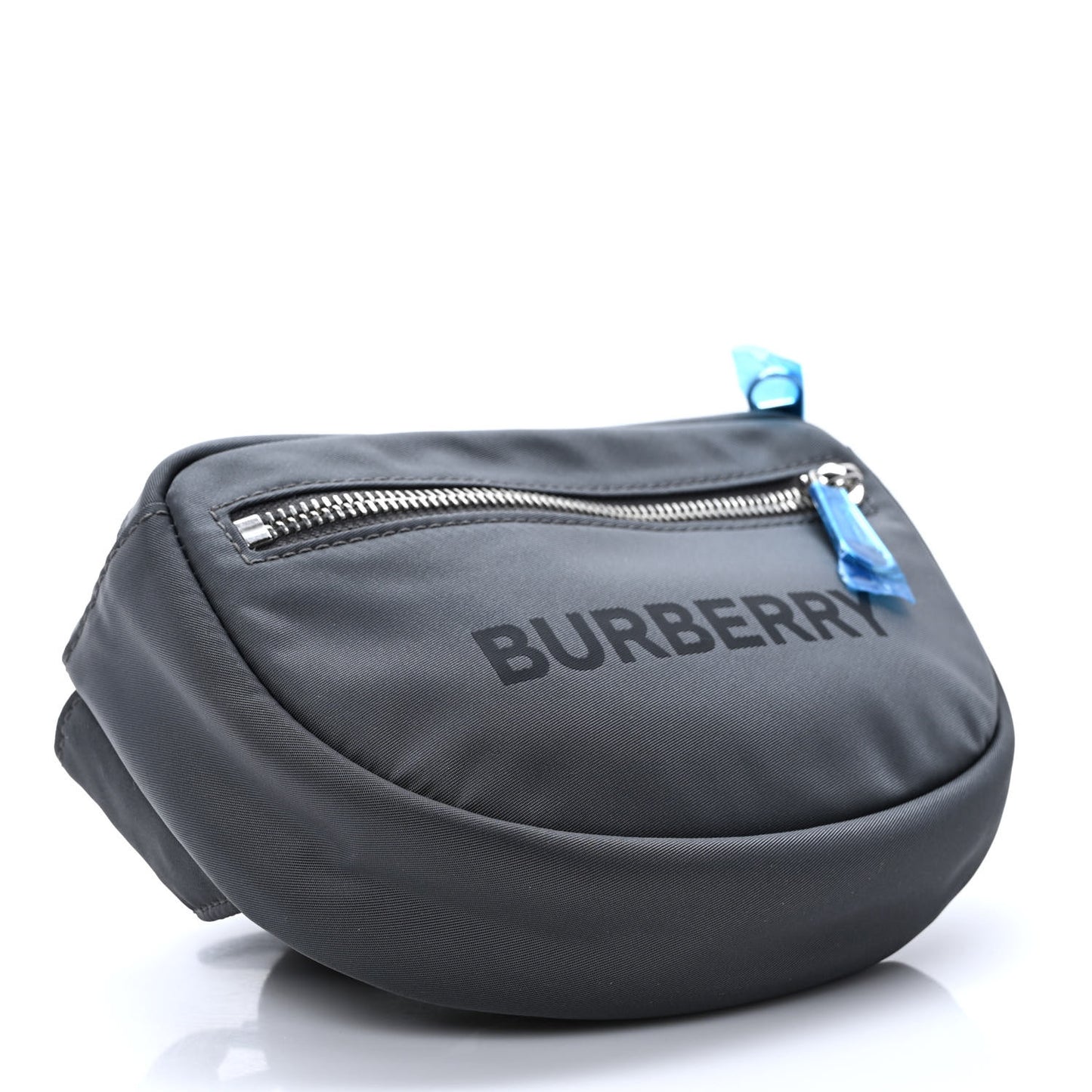 Econyl Logo Print Small Cannon Bum Bag Charcoal Grey