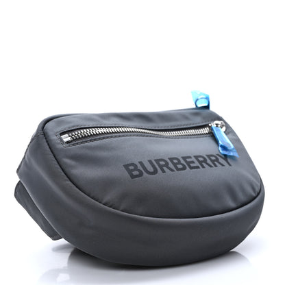 Burberry Econyl Logo Print Small Cannon Bum Bag Charcoal Grey 4 of 8