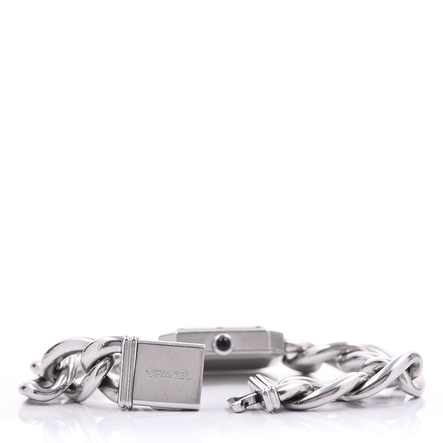 Chanel Stainless Steel 20mm Chain Premiere Quartz Watch Black L 5 of 6