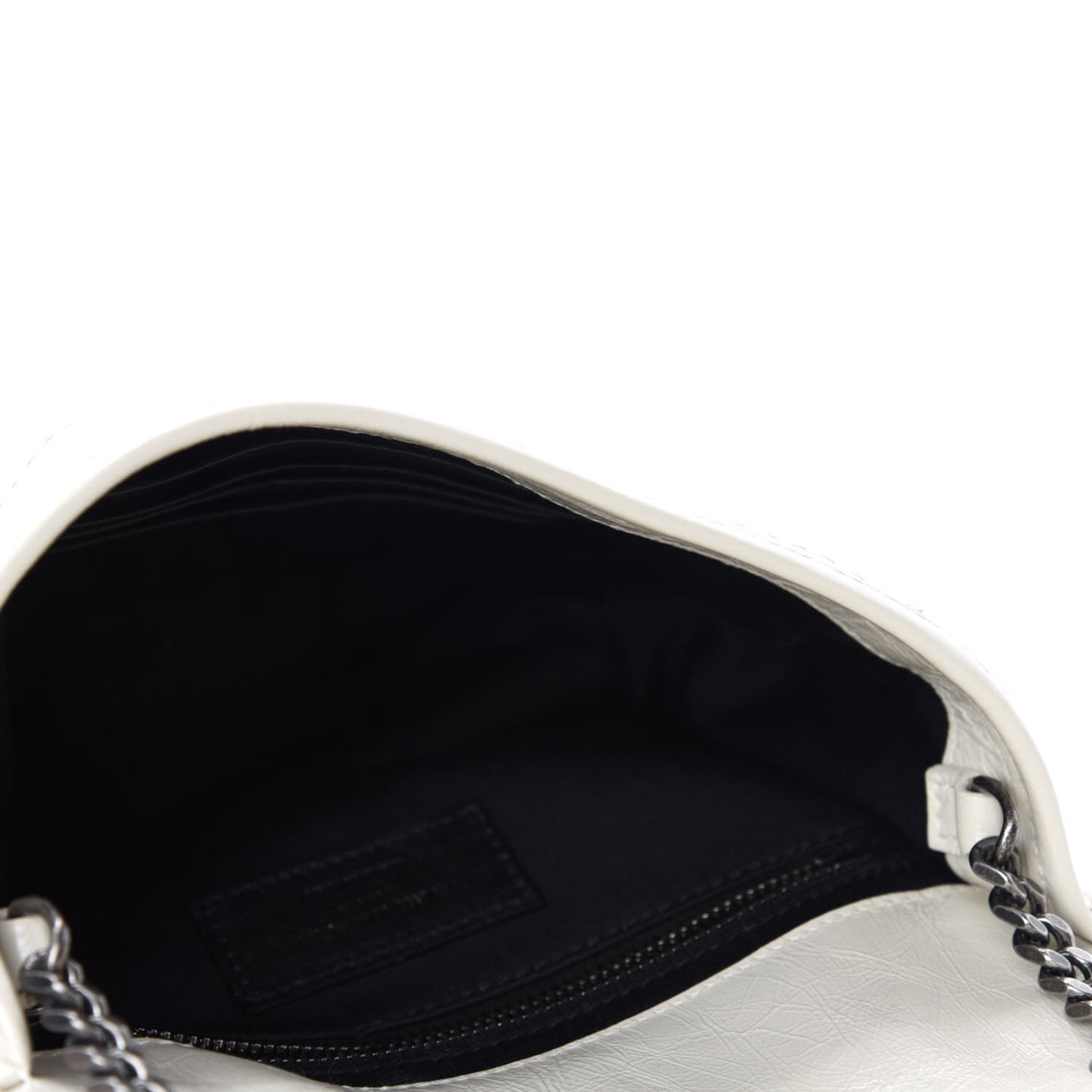 Crinkled Calfskin Matelasse Monogram Niki Chain Wallet Crema Soft