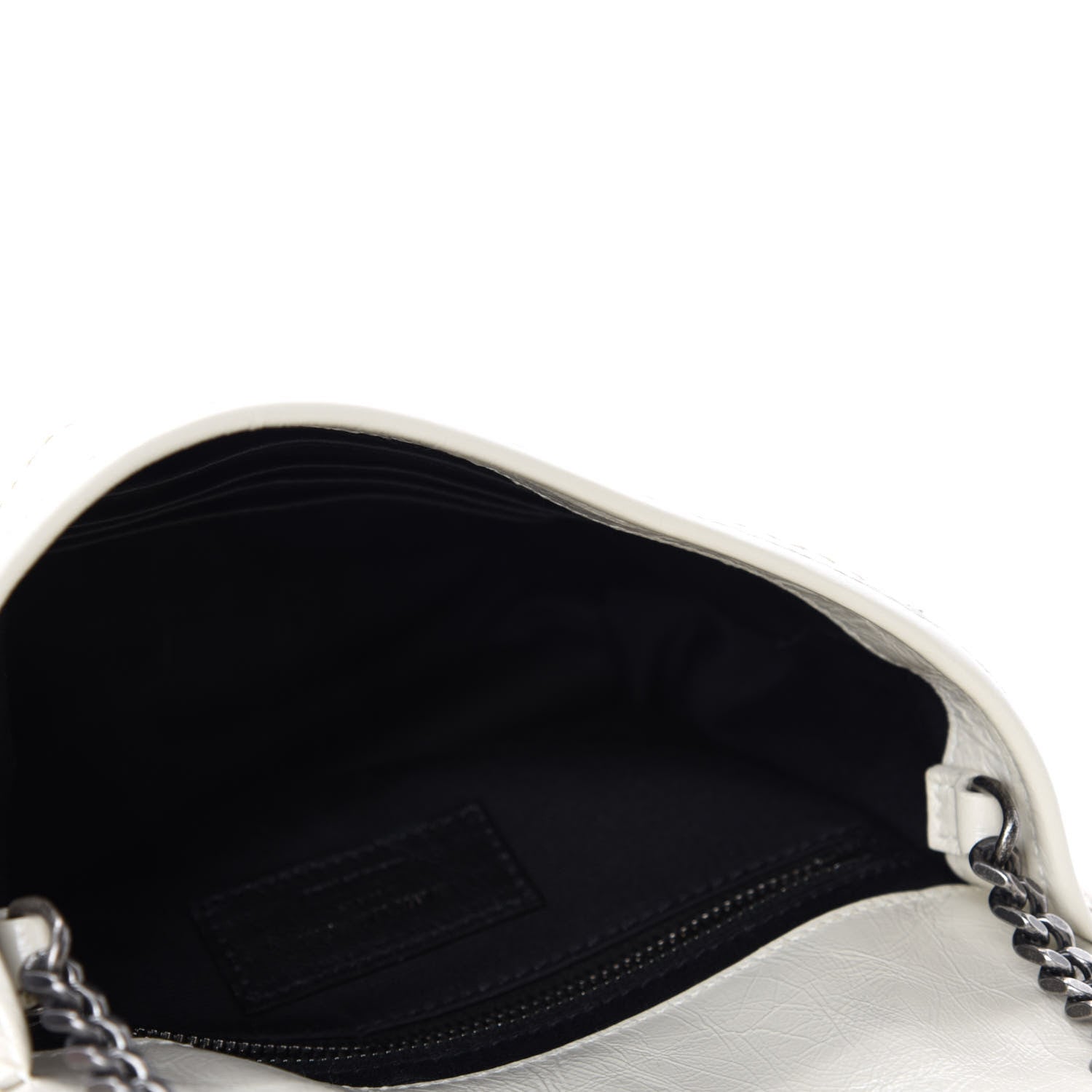 Saint Laurent Crinkled Calfskin Matelasse Monogram Niki Chain Wallet Crema Soft 5 of 11