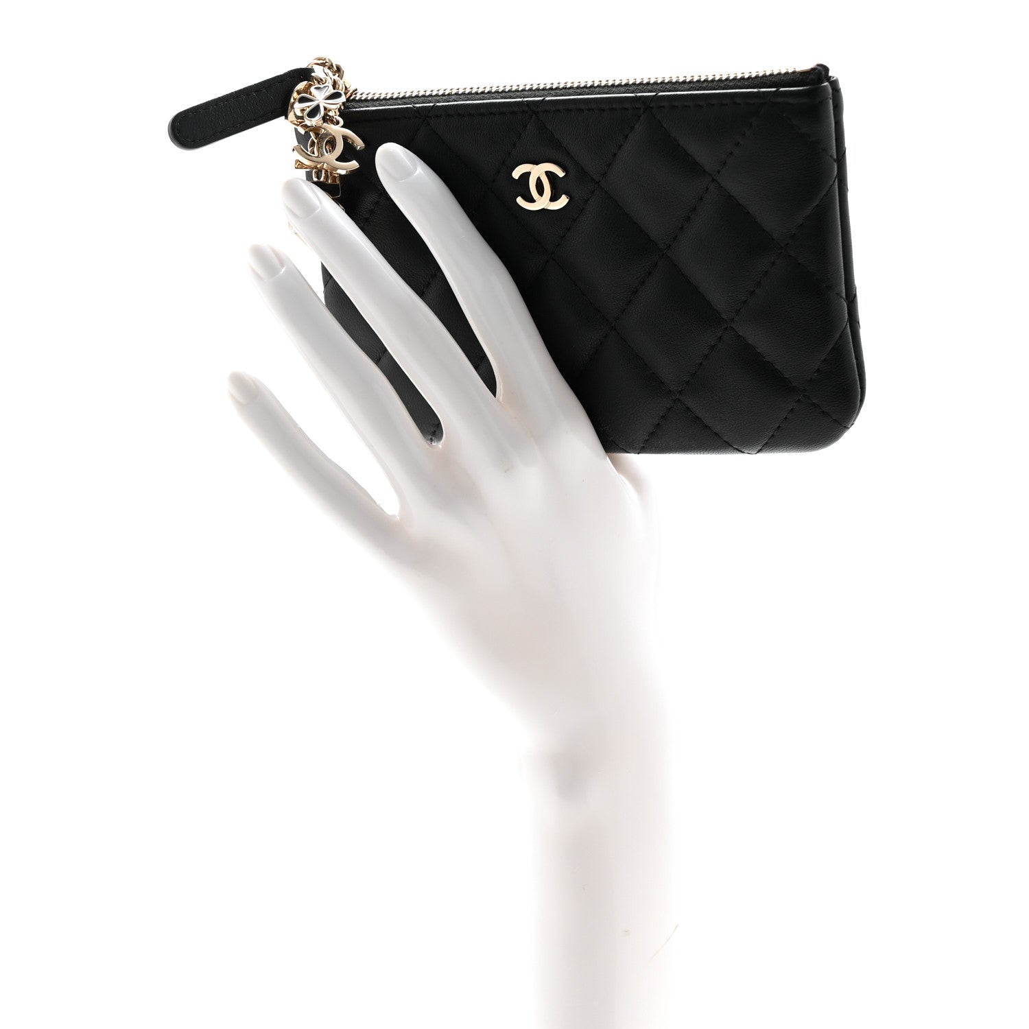 Chanel Lambskin Quilted Casino Coin Purse Black 2 of 8