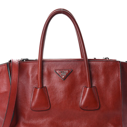 Prada Glace Calf Twin Pocket Tote Fuoco 14 of 14