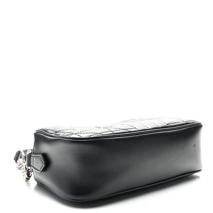 Gucci Calfskin Matelasse Aria Small GG Marmont Chain Shoulder Bag Black 4 of 11