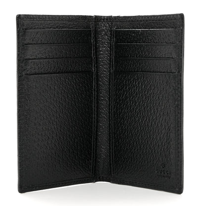 Gucci Textured Dollar Calfskin Horsebit Card Holder Black 5 of 7