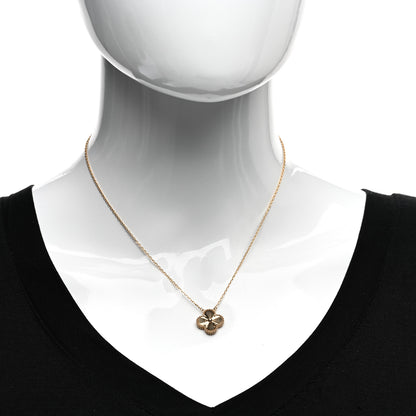 Van Cleef & Arpels 18K Yellow Gold Guilloche Vintage Alhambra Pendant Necklace 2 of 4