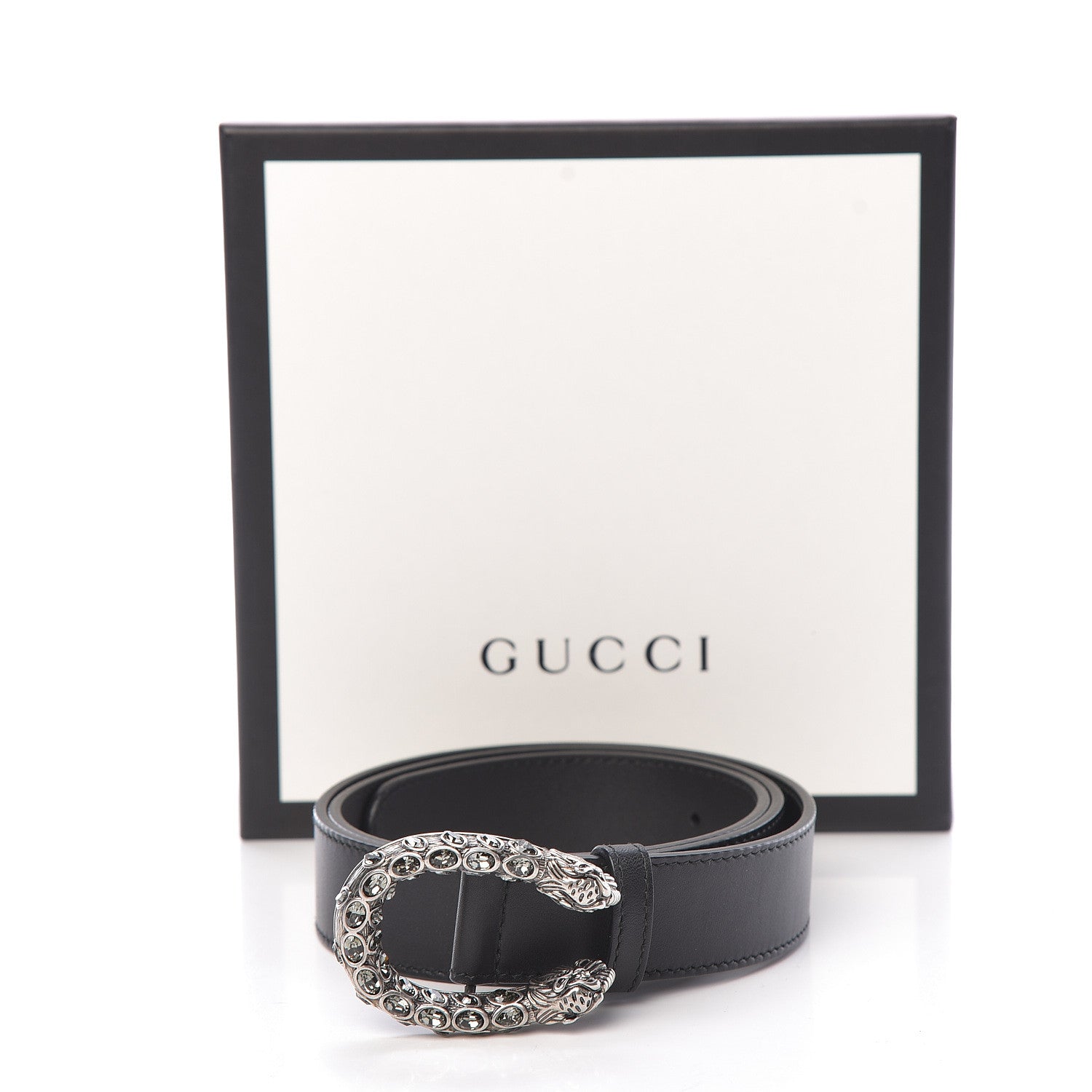 Gucci Moon Calfskin Crystal Dionysus 30mm Belt 85 34 Black Black Diamond 7 of 7