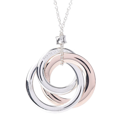 Tiffany Sterling Silver Rubedo 1837 Circles Pendant Necklace 4 of 7