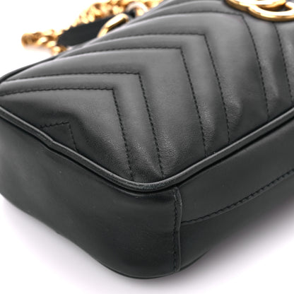 Gucci Calfskin Matelasse Mini GG Marmont Crossbody Bag Black 9 of 9